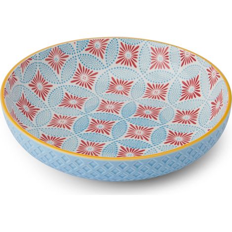 Mikasa blue mosaic ceramic bowl, 21cm