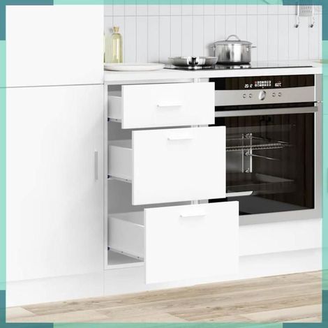 854211 Meuble bas 'Lyon' Blanc 40 x 46 x 81,5 cm Bois d'ingénierie (1/5)