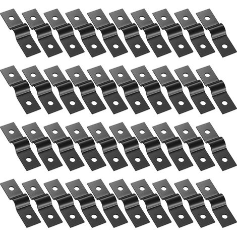 40 Pcs Support Connecteur de Clôture en Treillis à Double Tige, Support de Clôture, Colliers de Serrage en U-Collier de Serrage Tuyau, Support Collier de Fixation pour 6mm Clôture en Treillis à Tige (1/5)