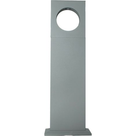 Lampione da giardino 12 watt lampada grigio con cerchio led cob palo per esterni 50 cm luce fredda 6500k (1/3)