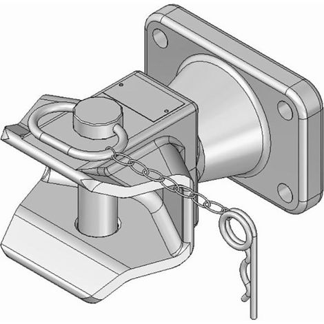Gancio omologato perno 31mm interasse 120x55mm