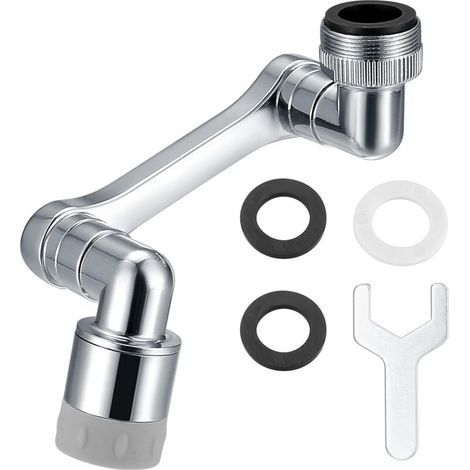 Mitigeur de cuisine à double fonction, deux modes de débit d'eau pour un nettoyage efficace, rallonge flexible pour une consommation d'eau réduite, adapté à (1/5)