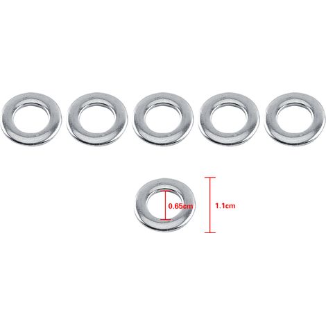 Kit de réparation de 100 rondelles et vis métriques, en acier inoxydable 304, M3/M4/M5/M6/M8/M10 (M6) (1/5)