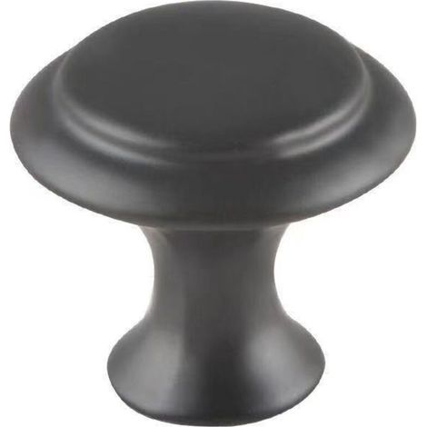 Bouton de porte d'entrée rustique noir mat (1/5)
