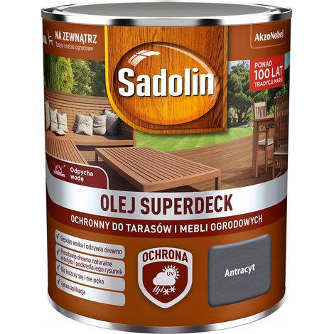 Olio per legno Sadolin Superdeck antracite 0,75 l 1 pz. (1/2)