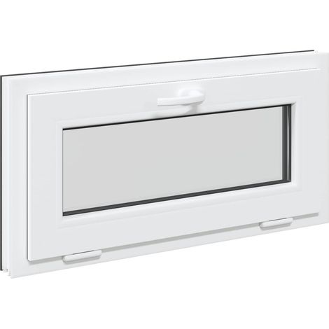 Basement Window RISOR 80 x 40 cm PVC and Glass Anthracite vidaXL