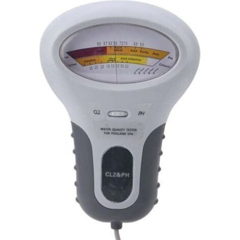 CL2 Chlor- und pH-Tester, multifunktionales digitales LCD-Testgerät, Chlorpegelmesser mit Sonde, für Schwimmbäder und Whirlpools (1/5)