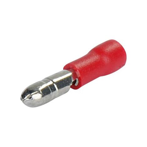 Isolierte Rundstecker 0,5 - 1,5 mm² rot, Ø 4 mm, Inhalt 25 Stück Supplier-686230-202008311315.xml