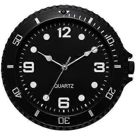 Geräuschlose Wanduhr (kein Ticken), optimale Präzision, batteriebetrieben, ideal für die Dekoration von Zuhause oder Büro (schwarz).