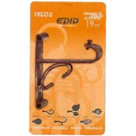 Soporte barra cortina fijo EPID 19 mm burdeos