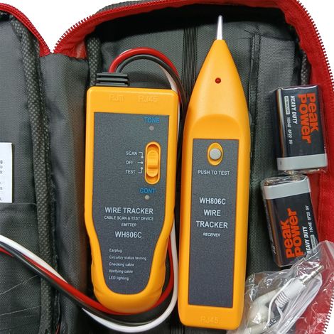 Détecteur De Câbles - Pour Câbles Électriques Non Sous Tension - Profondeur Jusqu'à 305 M - Alimentation Pile 9 V - 1 Pièce (1/5)