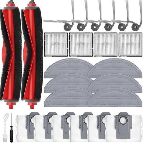 Pièces de rechange pour aspirateur robot Roborock Q10 S5/Q10 S5+/Q10 X5/Q10 X5+ : brosse rotative, serpillière, bac à poussière (1/5)
