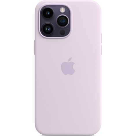 Funda para iPhone 14 Pro Max de silicona con MagSafe lila
