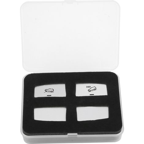 4 pièces Bouton de réglage de suspension, sticker argenté, compatible Mercedes-Benz ML/GL/GLE/GLS (1/5)