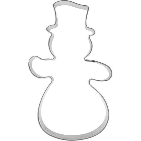 Cortador de galletas de acero con forma de muñeco de nieve, 10 cm. (1/2)