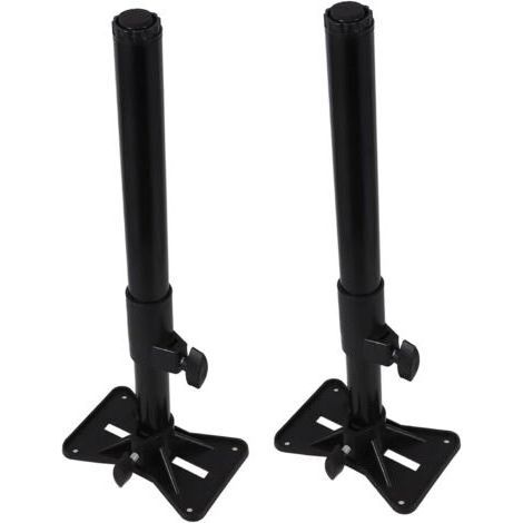 (41 70cm)Supports De Lavabo De Cuisine Modernes Sous Plan 2 Pièces Poteaux De Support Réglables En Métal Noir