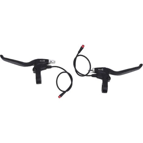 Ensemble de 2 leviers de frein compatibles avec les trottinettes électriques, en alliage d'aluminium résistant à l'eau, avec connecteur. Kit de leviers de frein électroniques de qualité supérieure. WH (1/4)