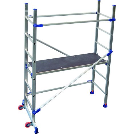 Trabattello P6 in Alluminio 146 CMX89X189H., Piano Lavoro 90 Cmh., 14,6 kg (1/4)