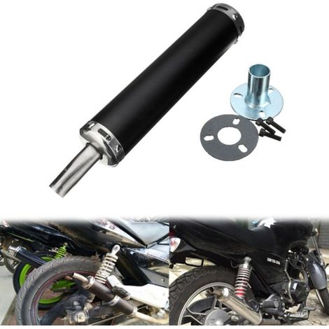 Silencieux d'échappement universel 6x28cm pour scooters et motos de route (1/5)