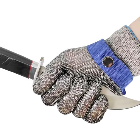Gants Anti-Coupure Niveau A9 Protection Acier Inoxydable Renforcé HPPE Antibactérien Flexible pour Cuisine Boucher Bricolage et Travail XXL (1/4)