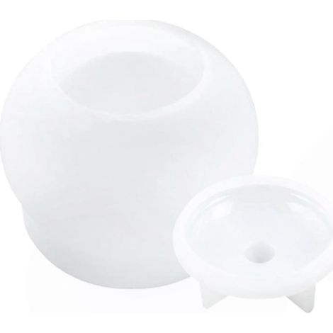 Moule à bougie réutilisable pour boîte de rangement, pot ou bougie avec couvercle, idéal pour la décoration intérieure. (1/5)