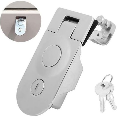 Verrouillage par compression de la boîte à outils, Loquet à Compression avec Serrure en Alliage de Zinc à 2 Clés Verrou de sécurité pour Cam-cars, Yachts, Coffres, Poubelles, Portes D'entrepôt (1/5)