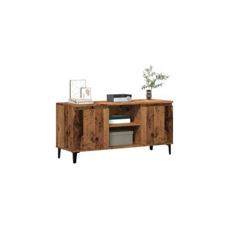 Meuble TV vieux bois 102x35x50 bois d'ingénierie (1/5)