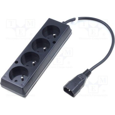 Bloc d'alimentation 4 Connecteur Schuko A C14 Macho Wn217-3/07/0.3bk-4