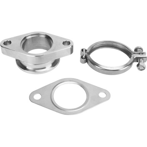 Bride de soupape de décharge adaptateur résistant à la chaleur fiable étanche économie d'énergie 2 trous vers adaptateur V-Band pour voiture (1/5)