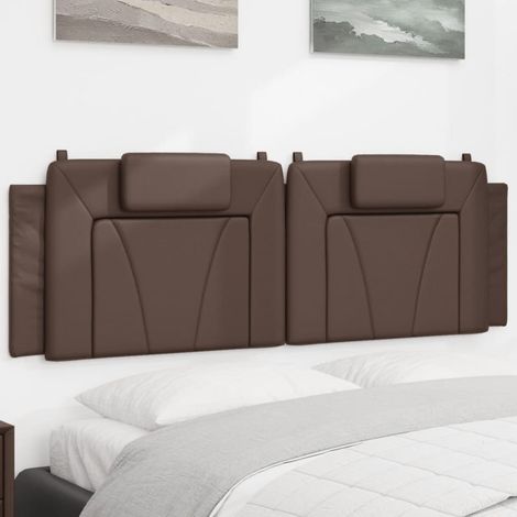 vidaXL Coussin de tête de lit Viana marron 160 cm similicuir (1/5)