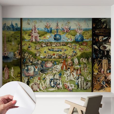 Papier peint adhésif autocollant pour salon chambre à coucher tendance et originale Jardin mystérieux 152x104 cm (1/5)