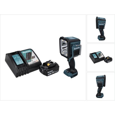 Makita DML 812 RT1 Akku LED Handstrahler Taschen Lampe 18 V 1250 lm + 1x Akku 5,0 Ah + Ladegerät