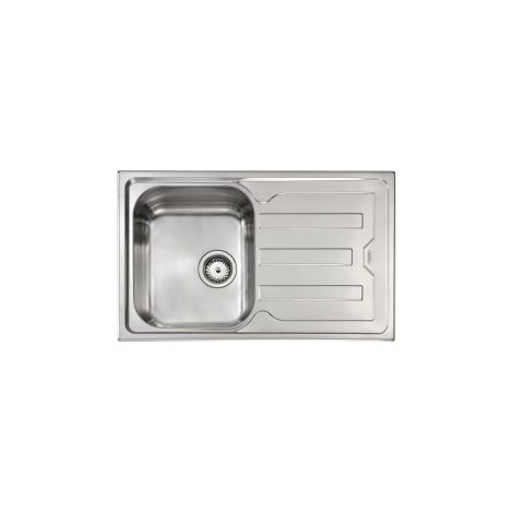 CM 010011.S1.01.2018 Cristal Lavello da incasso 1 vasca con gocciolatoio a destra Acciaio inox satinato (79x50 cm) colore Inox satinato (1/5)