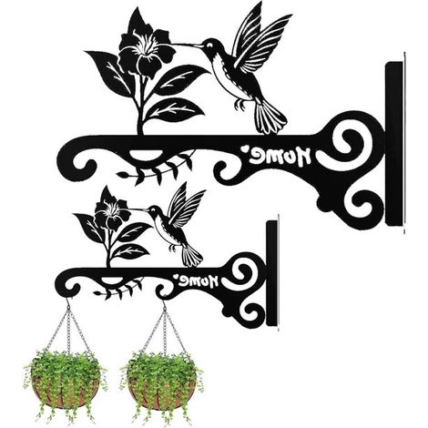 Set mit 2 Wandhaken für Pflanzen, Korbhalter und dekorative Haken für Garten und Balkondekoration (1/5)