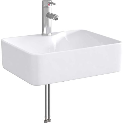 vidaXL Lavabo da bagno Cromato 48,5 x 37,5 x 13 cm Metallo