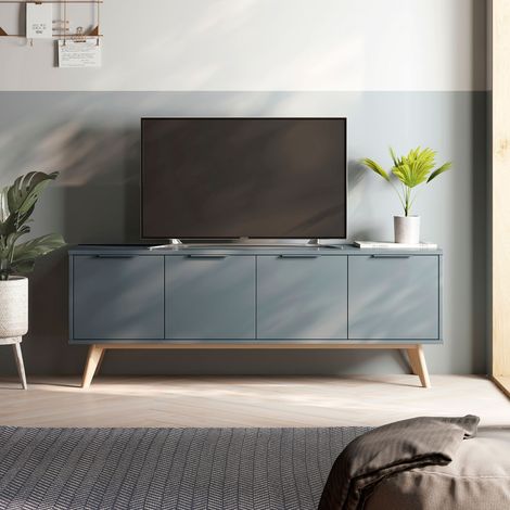 CALICOSY - Meuble TV 4 Portes L140 cm - Pisco