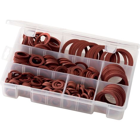Coffret 400 joints A-C-S fibre vulcanisé épaisseur 1,5mm 3/8-1/2-3/4-1"-1"1/4-1"1/4