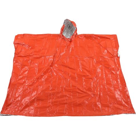 Poncho de pluie imperméable d'urgence à capuche pour adultes (femmes et hommes), accessoires de camping et articles de secours pour activités de plein air