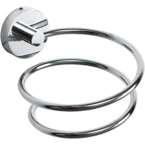 Porte Sèche Cheveux Mural Rangement/Support de Sèche Cheveux en 304 Acier Inoxydable, Accessoires pour Salle de Bain (1/4)