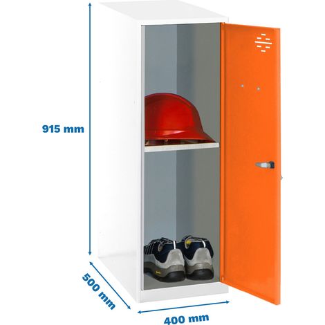 Simonrack Simonlocker Mini Schrank Weiß Orange 915x400x500 mm