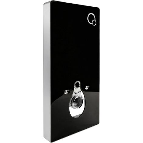 BERNSTEIN - Module sanitaire noir pour WC suspendu, avec plaque de décléchement - 100,4x48,3x10,8cm - 805 (1/5)