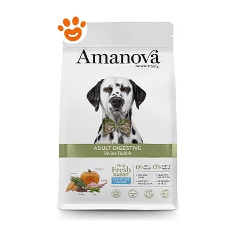 Amanova Dog Adult Digestive Divine Rabbit - Sacco 10 Kg -