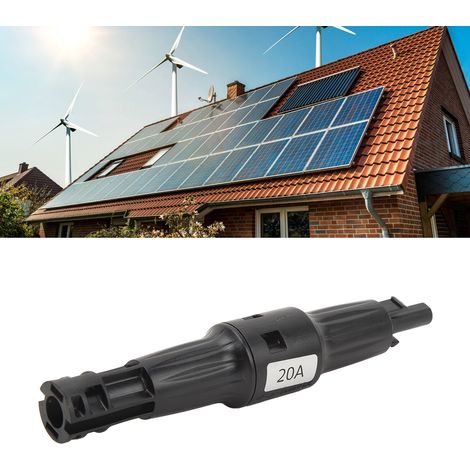 Connecteur Fusible PV Solaire 1500V 20A PPO IP68 Mâle Femelle avec Diode Anti-Retour pour Panneaux (1/5)