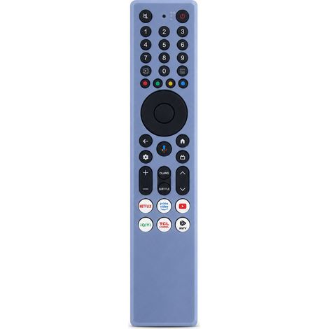 Housse en Silicone Luminescente pour Télécommande TV Compatible TCL RC833A, Bleu Clair, Antipoussière et Antichoc (1/5)