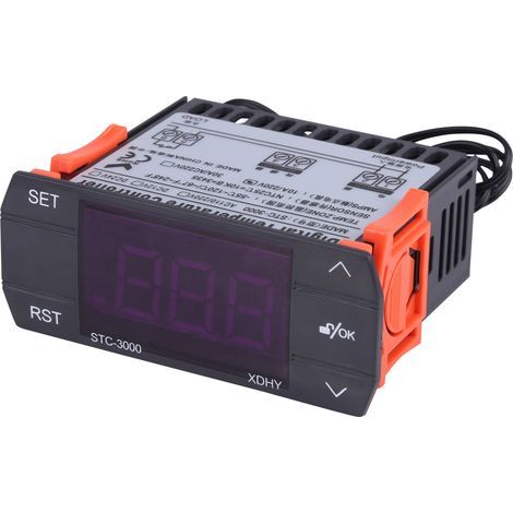 STC-3000 110V-220V Touchscreen Digitaler Temperaturregler Thermostat mit Sensor (10A) (1/5)