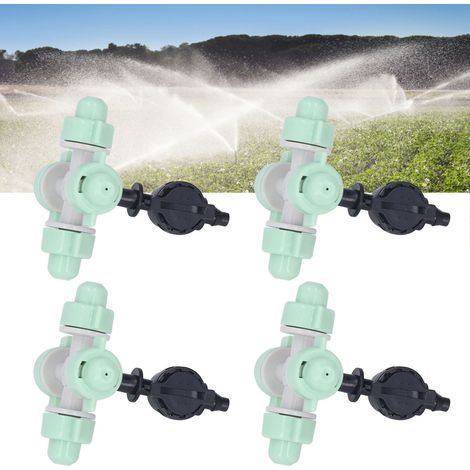 10 Pièces Buse de Brumisation Croisée avec Raccord 4/7mm pour Irrigation Micro de Jardin et Ferme (1/5)