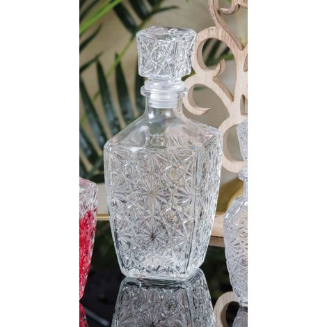 Regalo Italiano Bottiglia in Vetro 800 Ml H 24 Cm 10 x 10 Cm