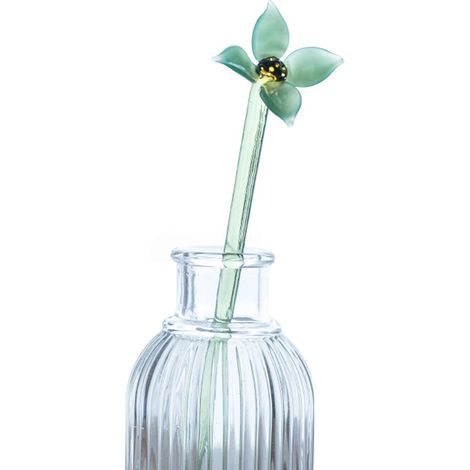 Bouquet de fleurs en verre soufflé à la main, ornement décoratif pour bureau, maison ou fête. (1/5)