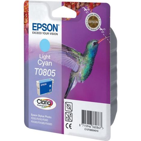 Cartucho de Tinta Original Epson T0805/ Cian Claro (1/5)