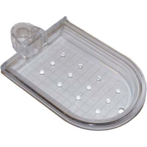 Portasapone in cristallo per asta doccia da 20 mm di diametro
